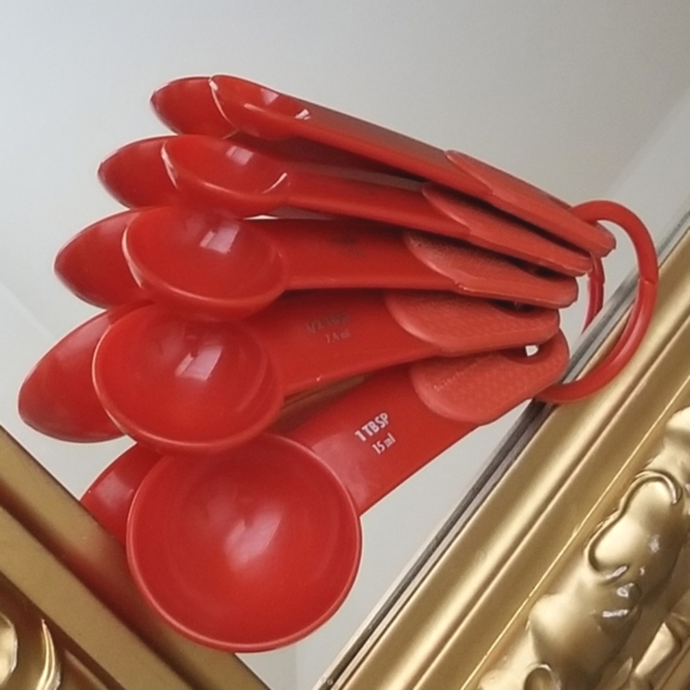 ❗Kitchenaid Rustic Orange Measuring Spoon Set of 5❗